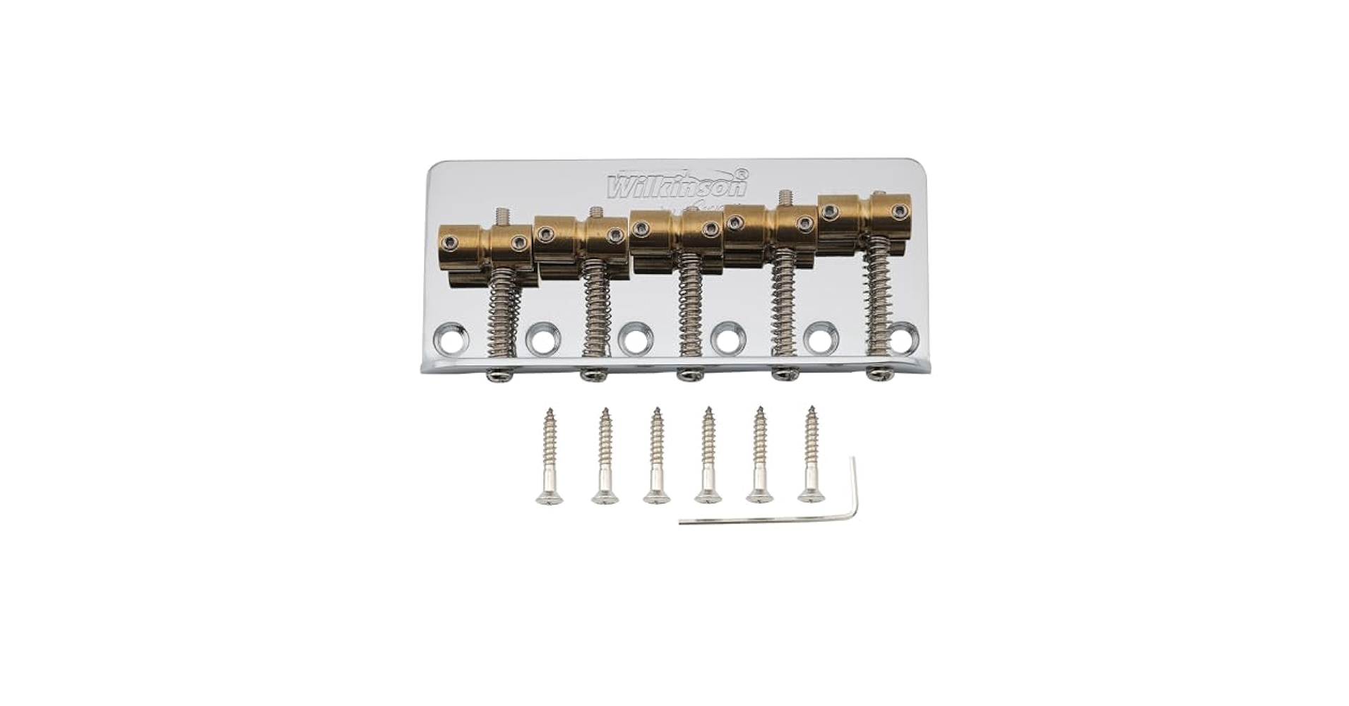 Amazon.com: Wilkinson WBBC5 18mm 5-String Bass Bridge Brass