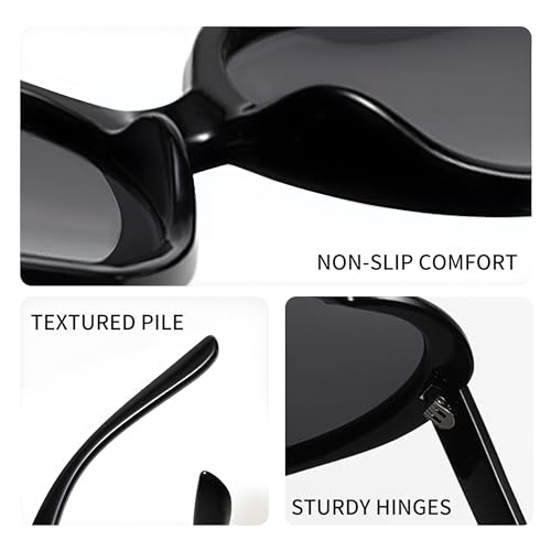 Heart Sunglasses for Women Heart Shaped Sunglasses Vintage Cat Eye Mod Style Retro Glasses Party Favor Polarized4