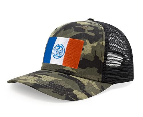 Image of International Tie City Hat for Men and Women, Adjustable Snapback Trucker Baseball Cap with Embroidered Patch