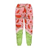 Pinupub Watermelon Print Jogger Sweatpants for Boys Girls Fashion Cute Comfy Lightweight Casual Sports School Bundle Foot Pants