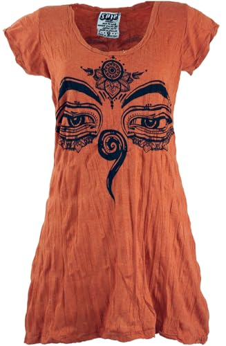 Minivestido Buddha's Eyes para tardes de paseo con camisas seguras GURU-SHOP