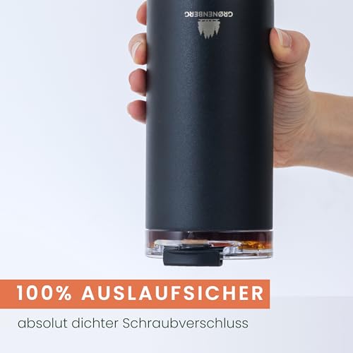 Groenenberg Thermobecher 440 ml | Kaffeebecher to go 100% Auslaufsicher | Hält mind. 4 h warm | Coffee to go Becher aus recyceltem Edelstahl – Ansicht 3