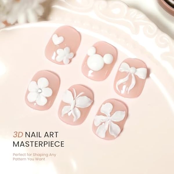 JODSONE Белый гель 3D Nail Art 15 г моделирующий гель