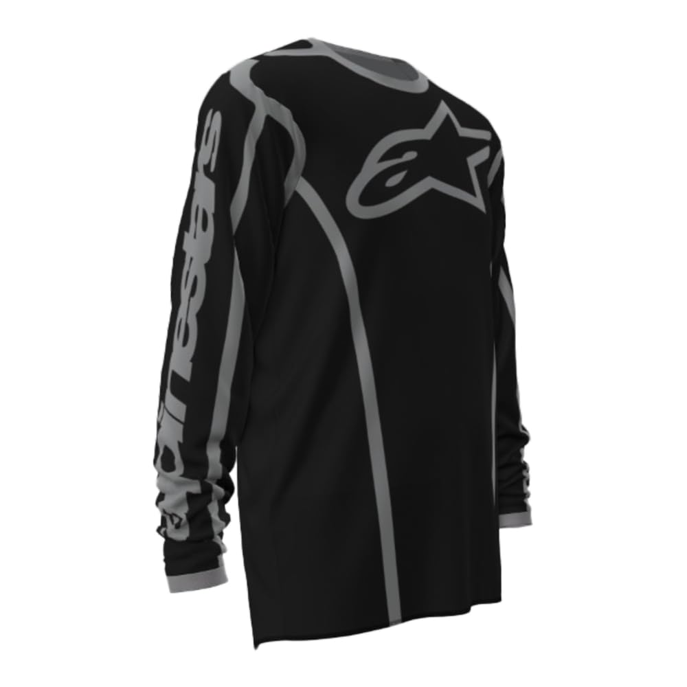 Alpinestars Men's Black/Gray Fluid Apex Long Sleeve Jersey L
