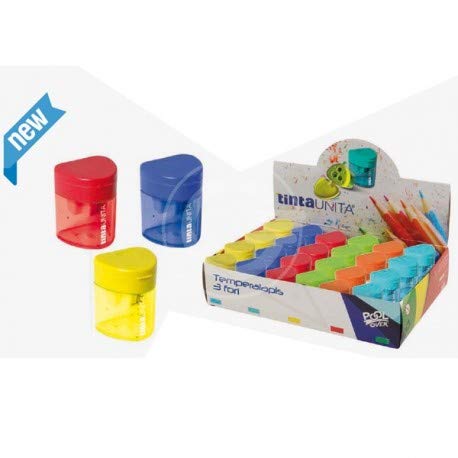 Temperamatite tinta unita 3 fori c/contenitore
