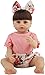 ETRVBSWE Fille de poupée de 22 Pouces, Silicone de poupée de Renaissance de 22 Pouces - Renaissance de bébé réaliste en Silicone Souple, Ensemble Cadeau pour Enfants