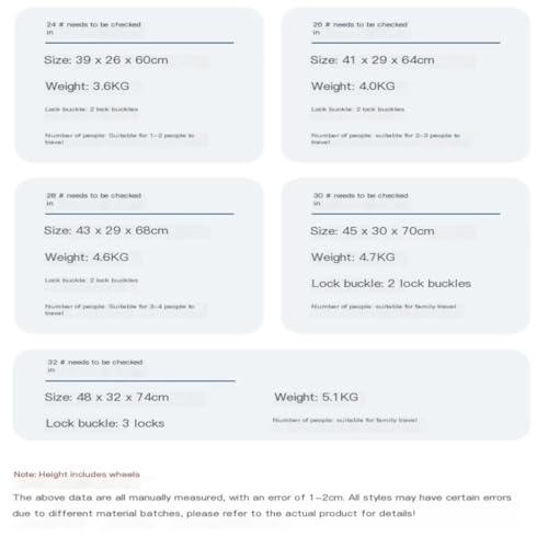 Suitcase Aluminum Frame Metal Side Suitcase 26-inch Anti-fall Pull Rod Business Suitcase Multi-functional Boarding Case Suitcase Tags(Silver,28in)3