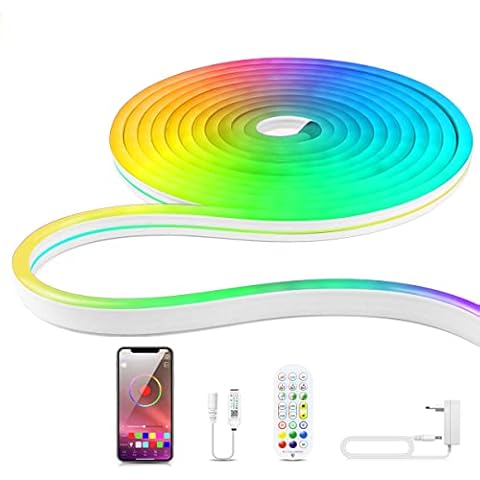 12V RGB Neon LED Strip 5m Cover