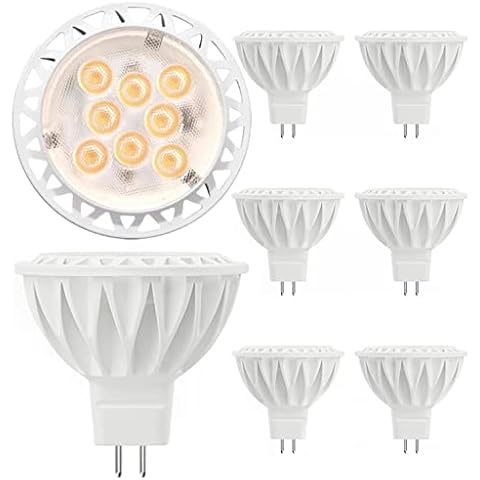 GOHDLAMP MR16 LED Bulbs 50W Halogen Equivalent Landscape Light Bulbs, 2700K Warm White 5W GU5.3 MR16 12V Spotlight Bulb, Non-Dimmable 38° Beam Angle for Landscape, Recessed, Track Lighting 6 Pack Cover