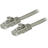 StarTech.com Cat6 LANケーブル 15m グレー ラッチカバー付き N6PATC15MGR