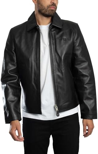 Blouson Cuir Schott Noir - Taille M, Style Casual, Occasion Très Bon état