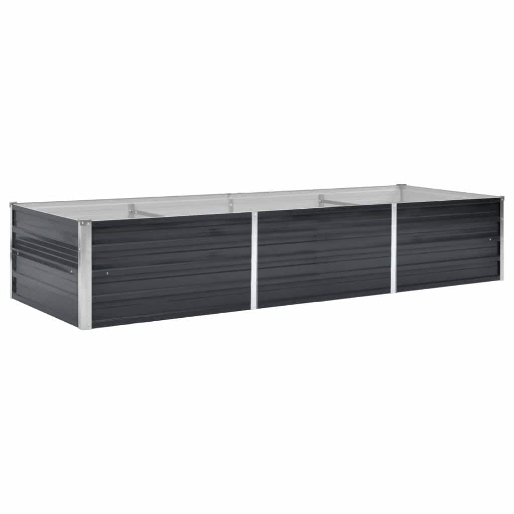 B&Q -  Garden Raised Bed Anthracite 240X80X45 Cm Galvanised Steel