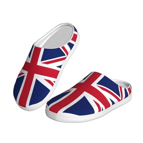Cozy British flag print Slippers Indoor and Outdoor Fuzzy House Shoes Anti-Skid Sole Gifts for Women Indoor Scuff2