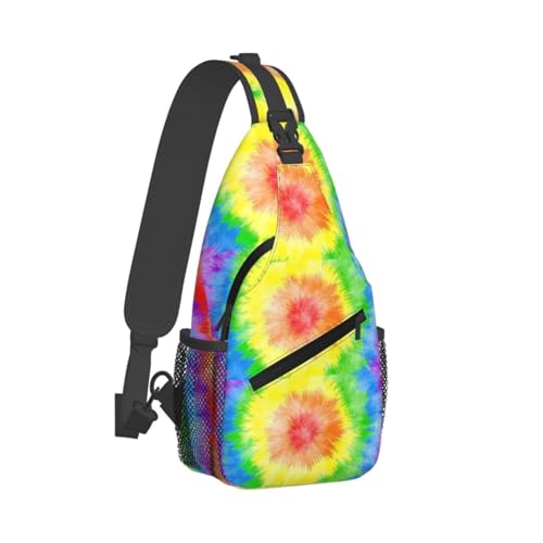 Tie Dye Stylish Men'S Messenger Bag - Durable Polyester, Huge Capacity & Adjustable Strap2