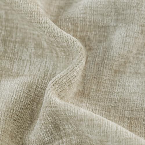 Image of CaliTime Throw Pillow Covers Decorative 26 X 26 Inches Pack of 2 Cozy Chenille Cushion Cases for Couch Sofa Bed Living Room Home Light Taupe