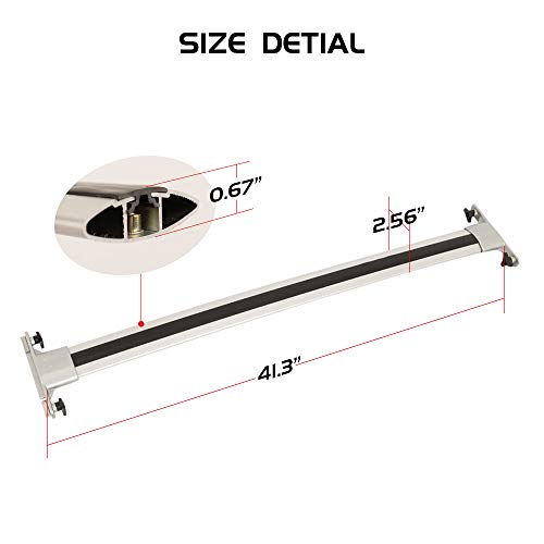 TUNTROL OE Style Crossbars Roof Rack Replacement Fit for Toyota 4Runner 2010-2021 Aluminum Luggage Cargo Carrier,Silver - Thumbnail 3