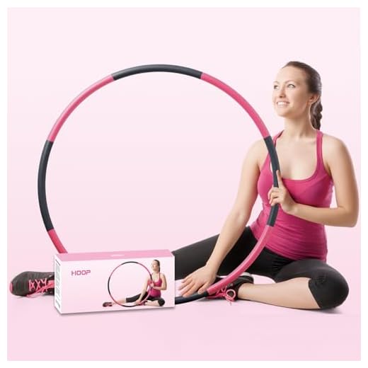 Beakabao Exercise Weighted Hoops for Adults and Kids, Adjustable 8 Sections 2LB Detachable Fitness Hoop, Weight Loss Core Strength Workout Sport
