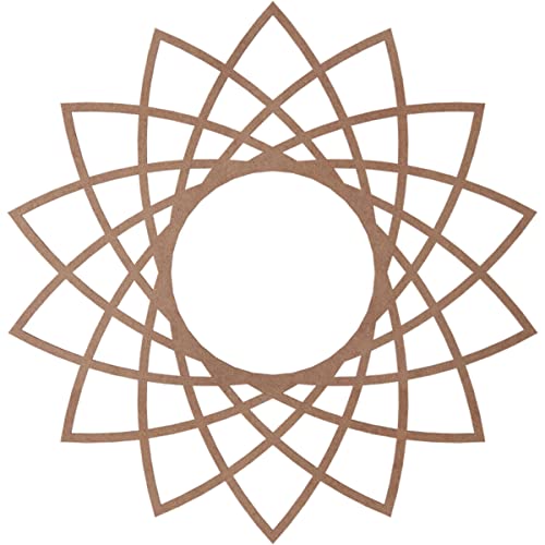 Image of Ekena Millwork 26 inchOD x 10 inchID x 3 /8 inchT Eleanor Wood Fretwork Pierced Ceiling Medallion, Wood (Paint Grade)