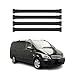 Produktbild Dachträger Grundtäger kompatibel mit Mercedes Viano Vito W639 2003-2014 Aluminium 75kg Schwarz 4tlg Offene Reling für Fahrradträger, Dachboxen, Skiträger Abschließbar