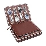 Generisch Custodia da viaggio per orologi da polso – 8 posizioni orologio da polso | Custodia da viaggio da uomo | Per viaggi d'affari incontri sociali viaggi di vacanza
