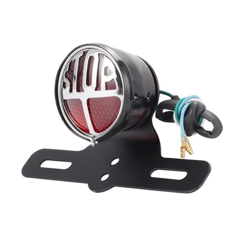 Luz de freno trasera para motocicleta de 12V con faro trasero redondo chopper 1