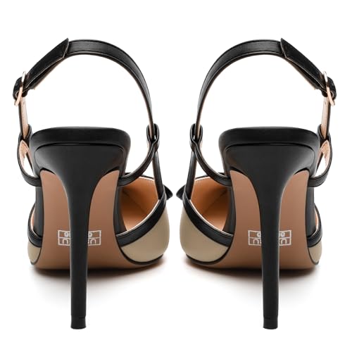 Womens Slingback Closed Pointed Toe High Heels Fashion Adjust Buckle Heeled Sandal Party Dating Wedding Dress Shoes4