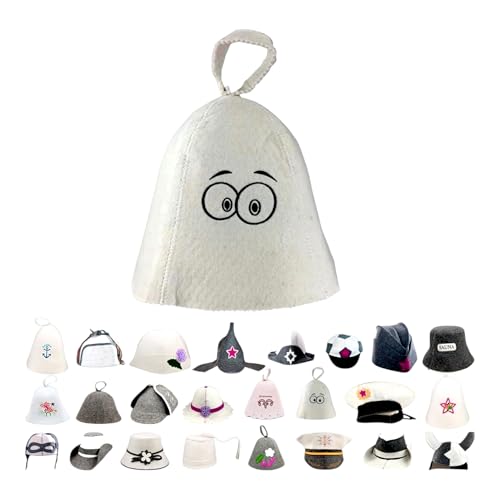 GMMH Sauna Hat - Wool Felt Cap for Men & Women, One Size Fits All