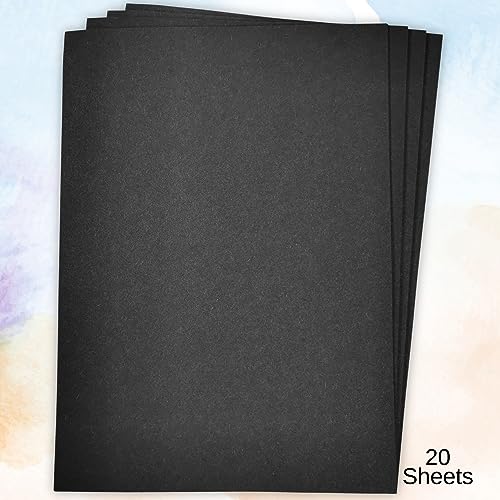 A2 Recycled Black Sugar Paper 100gsm 20 Sheets by