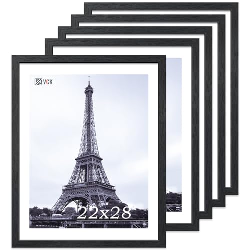 VCK 22x28 Frame 5 Pack, High-End Black Wood, for Poster Artwork