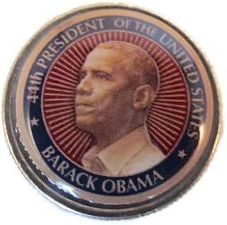 250th Aniversary & 44th President Obama Lucky CIRCULATED Quarter Golf 1" Ball Marker Souvenir