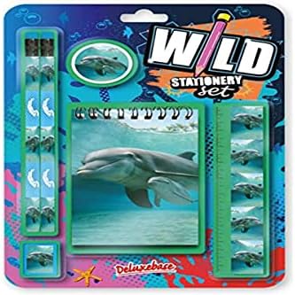 Set Cancelleria Dinosauro Per Scuola - 2 Matite, Gomma, Temperamatite, Righello E Quaderno - Idea Regalo Per Bambini - Foto 2