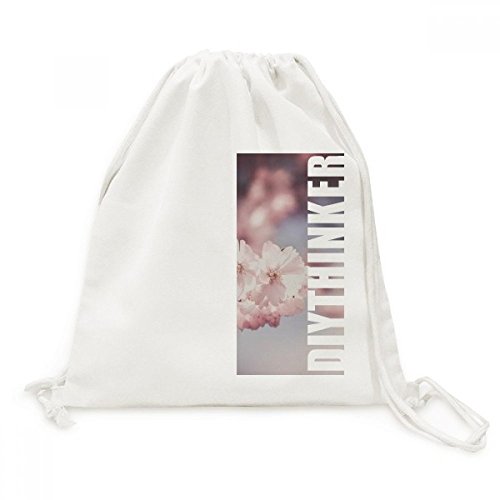 Sac à dos à cordon rose blanche élégant en toile pour vos escapades et sorties