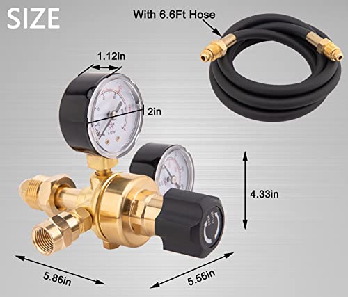 image for IVONNEY CGA580 Argon CO2 Regulators, Argon Gauges Gas Welding Regulato