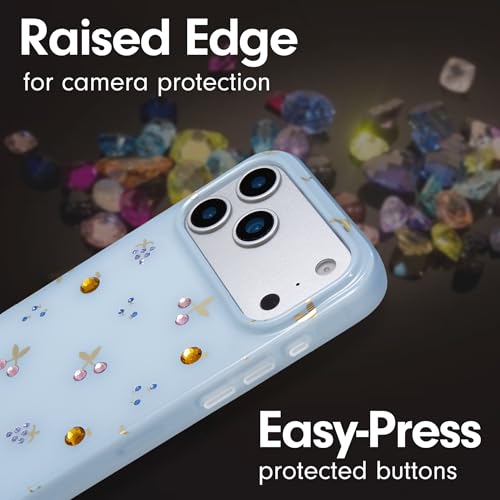 Sonix Case for iPhone 17 Pro | 10ft Drop Tested | Rhinestone Phone Case | Fruit Gem (Sky Blue) by Sonix - Used condition - Image 5