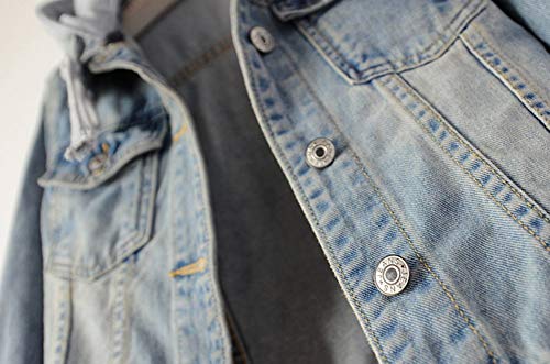 Lifeshe Women's Casual Detachable Hoodie Denim Jacket #TOP4