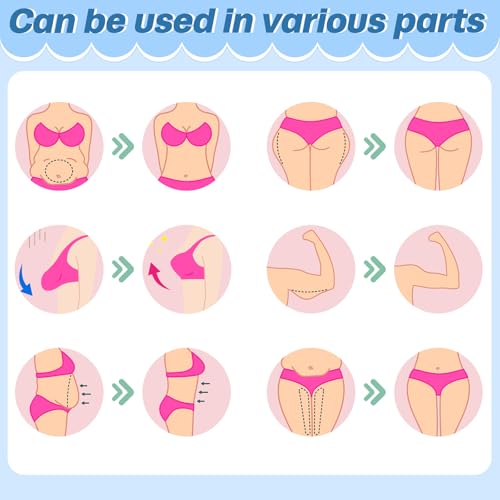 Image of Bonuci 30 Pieces Tummy Lift Tuck Tapes, Invisible Waterproof Cellulite Bikini Swimsuit Thigh Boob Skin Lift Tapes for Women