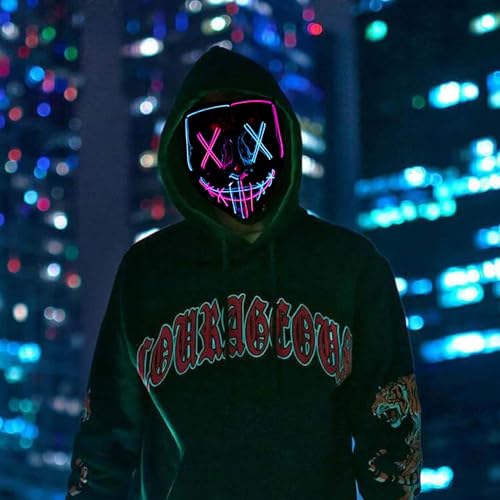 Image of LED Light Up Mask for Halloween, Neon, and Bachelor Party Decoration