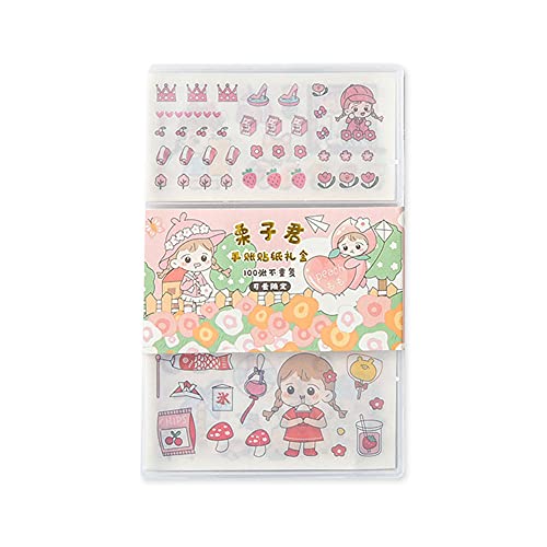 image for gomtyea Washi Cute Stickers for Journaling（100 Sheets）- Kawaii Car