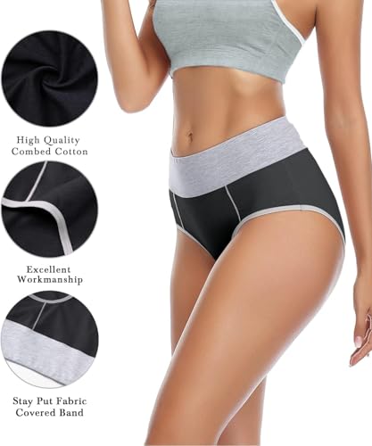 Women's Cotton Underwear, Mid Waisted Briefs, Vibrant Color Panties, 4 Pack - image 2