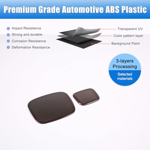 Image of Smoked Front Grille Rear Tailgate Emblem Cover for Honda Pilot 2019-2022 / Passport 2019-2024 / Ridgeline 2019-2024, Front Rear Logo Overlay Protector Accessories ABS Material 2PCS