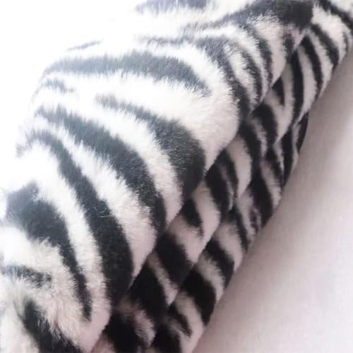 Image of Square Stripe Pillow Cover Faux Fur Zebra Throw Pillows 20x20 Black White