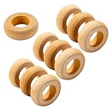 MUSISALY 10 Servilleteros de Madera Originales para Servilletas, Juego de 10 Anillas Decorativas Rústicas de Madera Lisa para Decoración de Mesa y Uso en Hogar