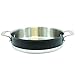 TableCraft Products CW7010BK Colored Tri-Ply Brazier with 2 Handles, 10" Diameter x 2?", 5" Height, 10" Width, 13.125" Length, Black