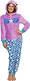Silver Lilly Mermaid Costume Pajamas - Unisex Adult Plush Novelty Cosplay One Piece Jumpsuit (Small)
