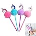 Yorki 4 Pack Unicorn Pen Colorful Fluffy Ball Pen for Unicorn Party Supplies