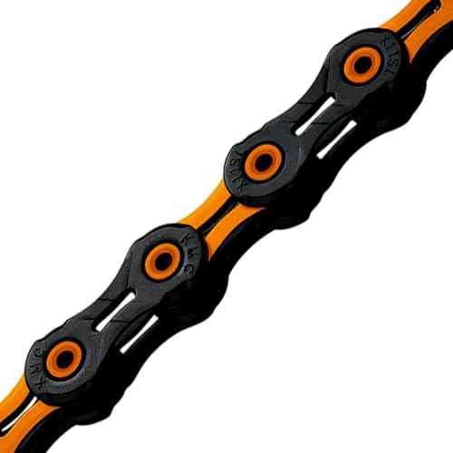Chaîne 12v KMC DLC12 orange compatible Shimano SRAM Campagnolo 126v