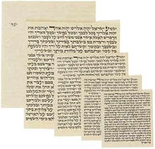 Non Kosher Mezuzah Scroll, Parchment Paper klaf in Hebrew for Mezuzah Case (1) one (4" high)