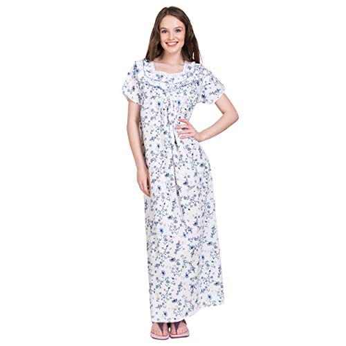Image of Women's Cotton Nighty Night Gown Multicolore /Cotton Nighty for Pregnant Ladies /Women Night Gowns for Day Wear /Night Wear (Multicolour)(Available Sizes XL & XXL)