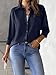 Zeagoo Button Down Blouses for Women Dressy Casual Trendy Shirts Bust Pocket Work Long Sleeve Summer Clothes Fashion Z-Blue