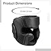 yeeplant Protector Head Adjustable Pu Leather, Boxing Headgear, Training and Competitions for Gear Protective, Black, Size L (57-65 Cm/22.4-25.5 in)